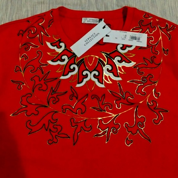 Versace Collection Foil-Print Graphic T-Shirt - Picture 2 of 6